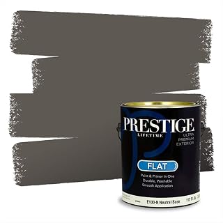 PRESTIGE Paints Exterior Paint and Primer In One, 1-Gallon, Flat, Comparable Match of Valspar* English Tea Party*