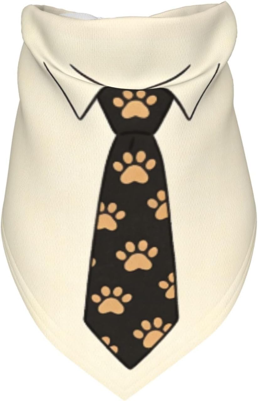 Teacher's Pet Dog Bandana,Funny Bandana Gift,Photo Prop Accessories for Dog Lovers Owner Gift,Triangle Reversible Fall Scarf, Adjustable (Yellow Tie) image 3