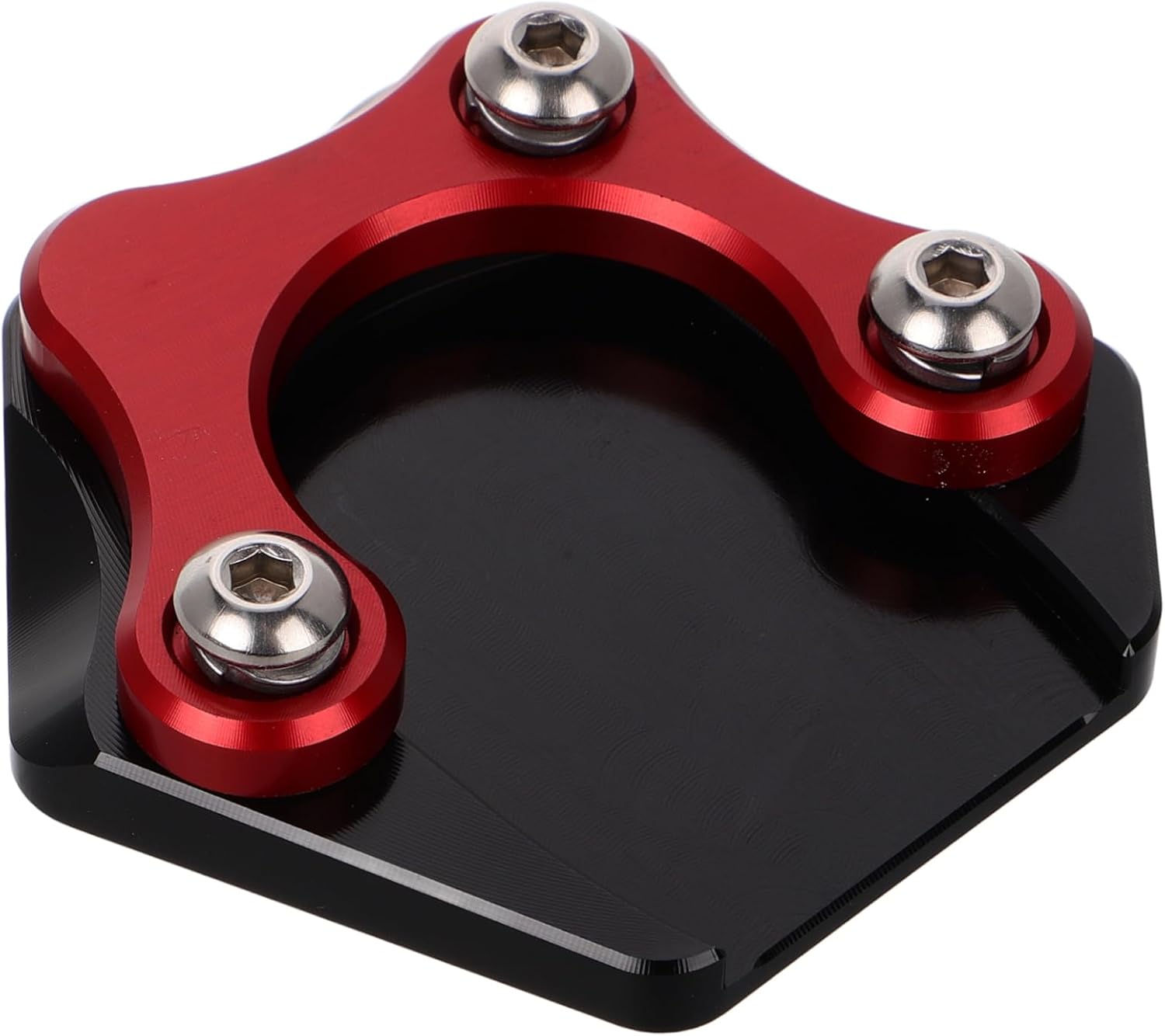 Motorcycle Kickstand Extension Pad Aluminum Alloy Red Anti-slip Base