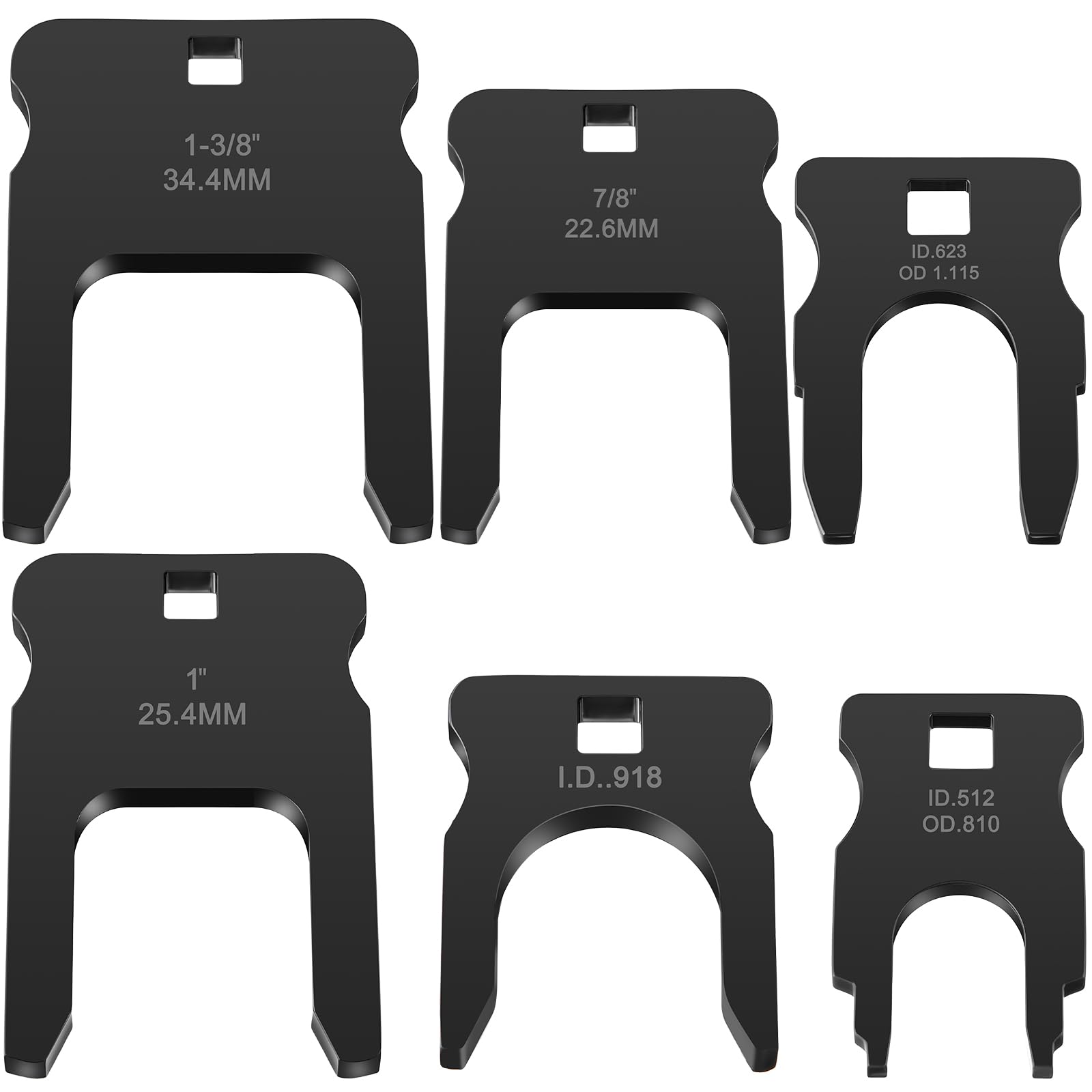 Feekoon DEF Fuel Line Disconnect Tool Set, 6 Sizes, 1/4 in Square Drive