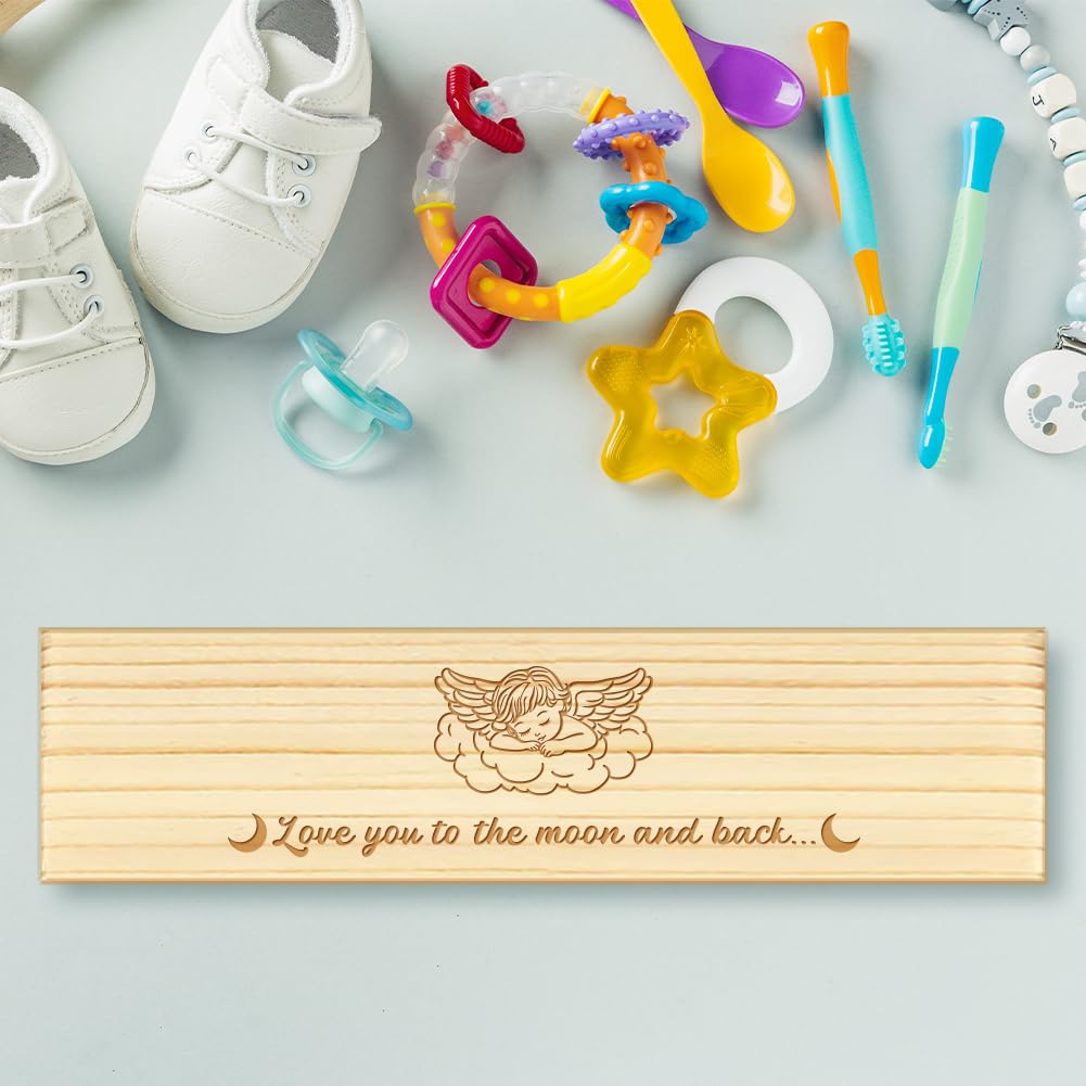 CHGCRAFT Pregnancy Test Keepsake Box Angel Surprise Wooden Pregnancy Announcement with Raffia Ribbon and Lock - Image 4