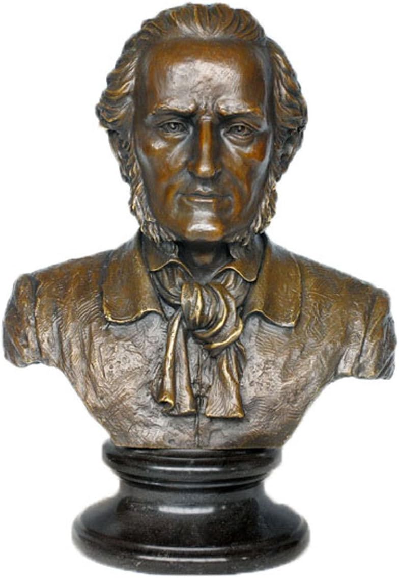 Fine Art Famous European Germany Composer Bronze Wagner Bust Sculpture TPE-622