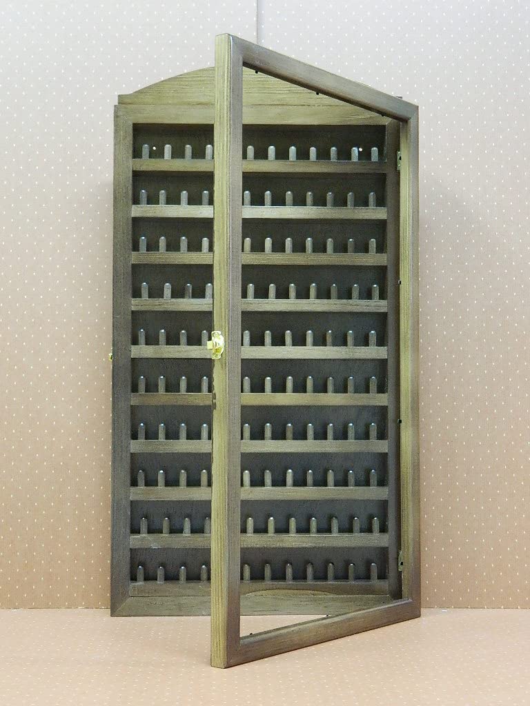 Vitrina colección de dedales Nogal para 120 dedales