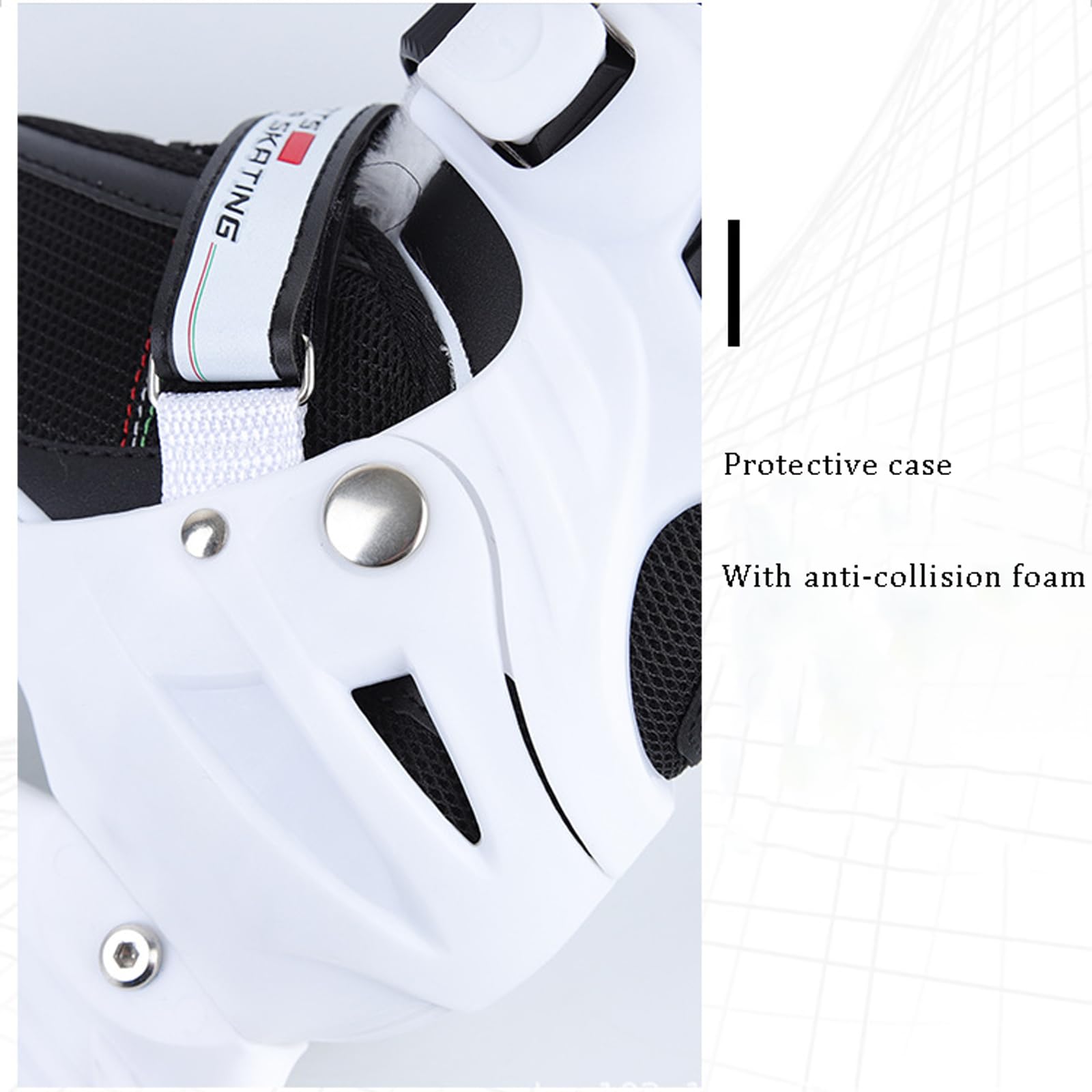 Patins à Glace réglables pour Adultes Hommes et Femmes Patins à Glace Patins réglables en 4 Tailles système de laçage Rapide et Boucle Push-Lock,Idéal pour Les patinoires