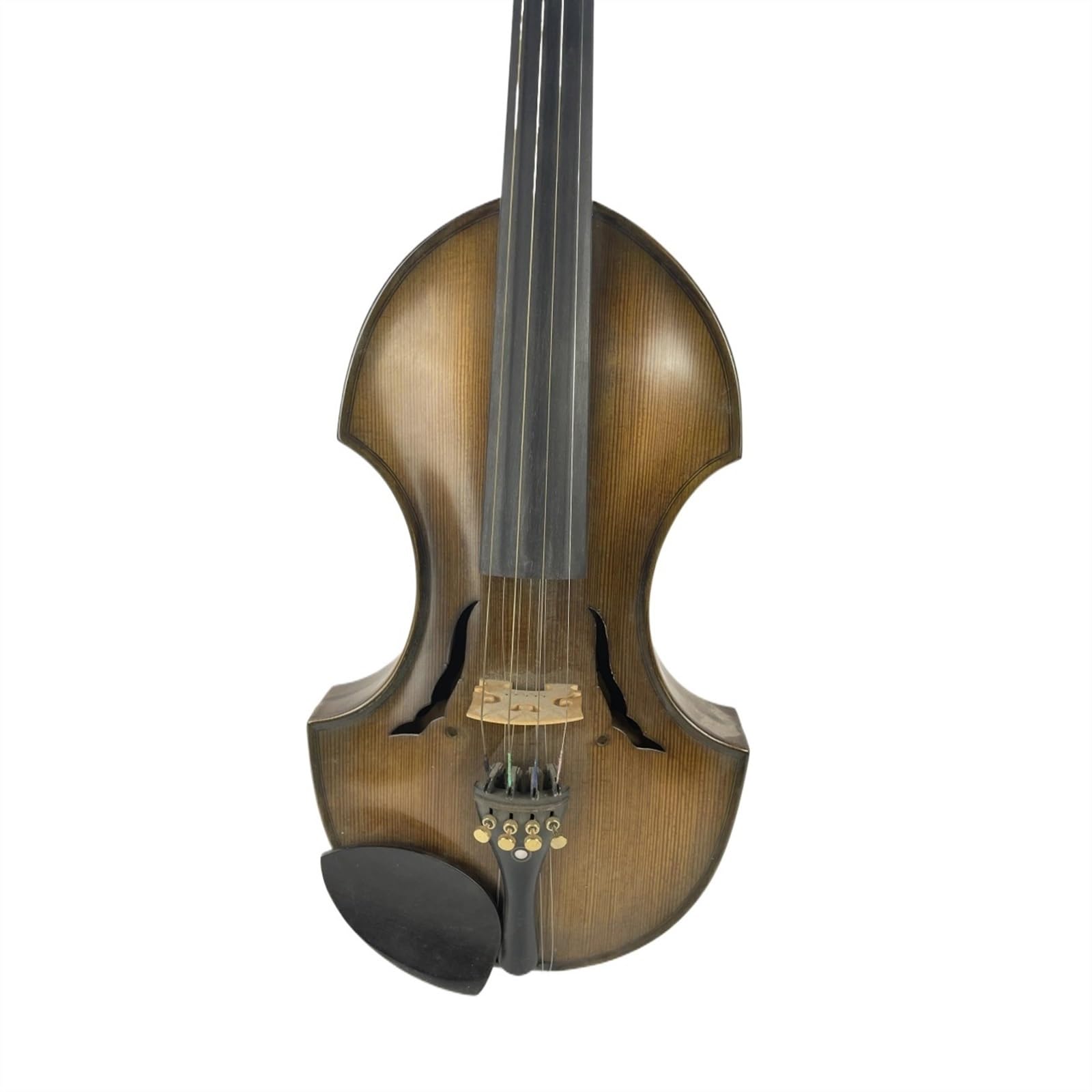4/4-Violine Und Koffer, Rückseite Aus Geflammtem Ahorn, Fichtendecke, Handgeschnitzter Korpus Aus Massivem Holz, Klar Lackiert, Halbfertige Violine