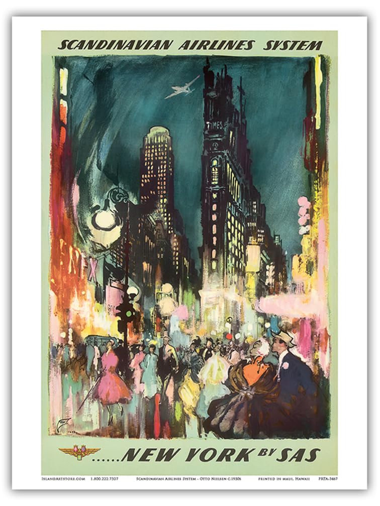 Amazon.com: New York by SAS - NYC Times Square Poster Print