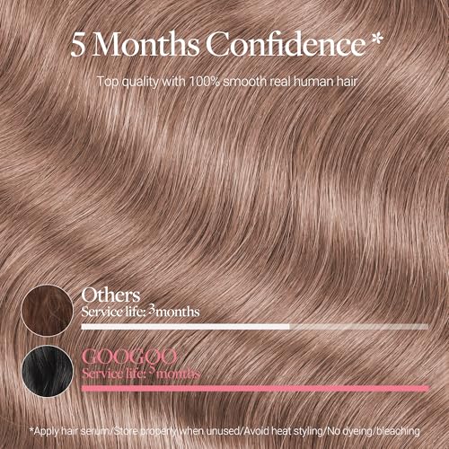 Image of GOO GOO Clip in Hair Extensions Real Human Hair Colored Remy Extensions
