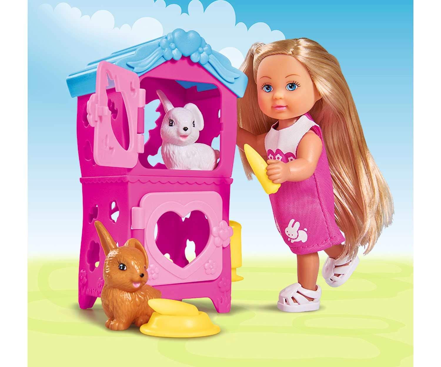 Image secondaire de Simba - 105733065 - Ensemble de Poupée - Evi Love - Maison de Lapin Multicolore