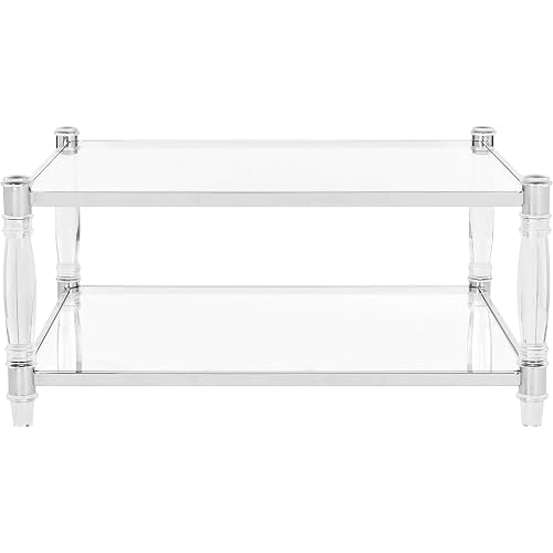 Safavieh Couture Home Isabelle Glam Silver Acrylic Coffee Table