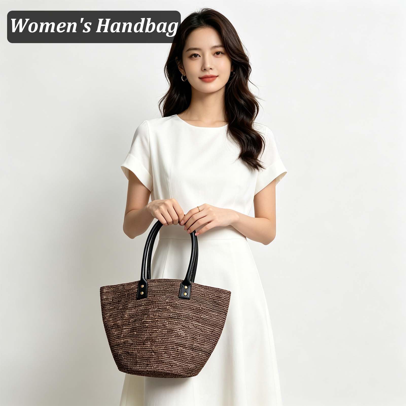 Bolso Rafia Mujer Verano De Playa De Paja Bolso De Mano De Bandolera Capazos Mimbre Tejido Crochet Bolso De Hombro De Vacaciones De Viaje Straw Beach Tote Summer Handbags Women