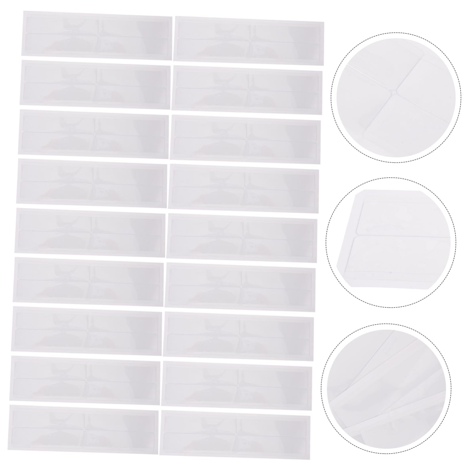 Uonlytech 5 Ensembles Étiquette adhésive poches organisateur sacs porte-étiquettes en plastique transparent pochettes d'étiquettes adhésives porte-étiquette adhésif Papier