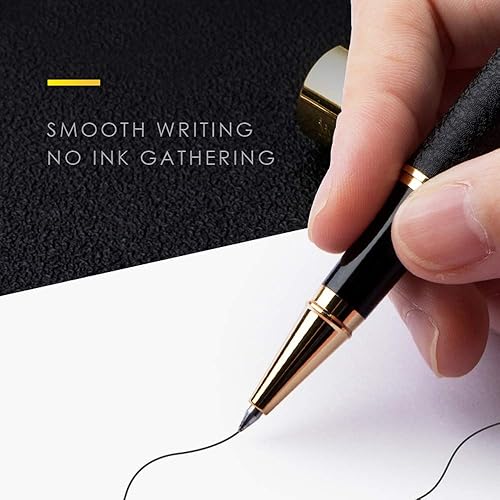 Miniatura 4 de Ancolo Bolígrafos personalizados, bolígrafo de punta media, grabado con tu logotipo o mensaje con nombre, número de teléfono, cuerpo de metal, tinta