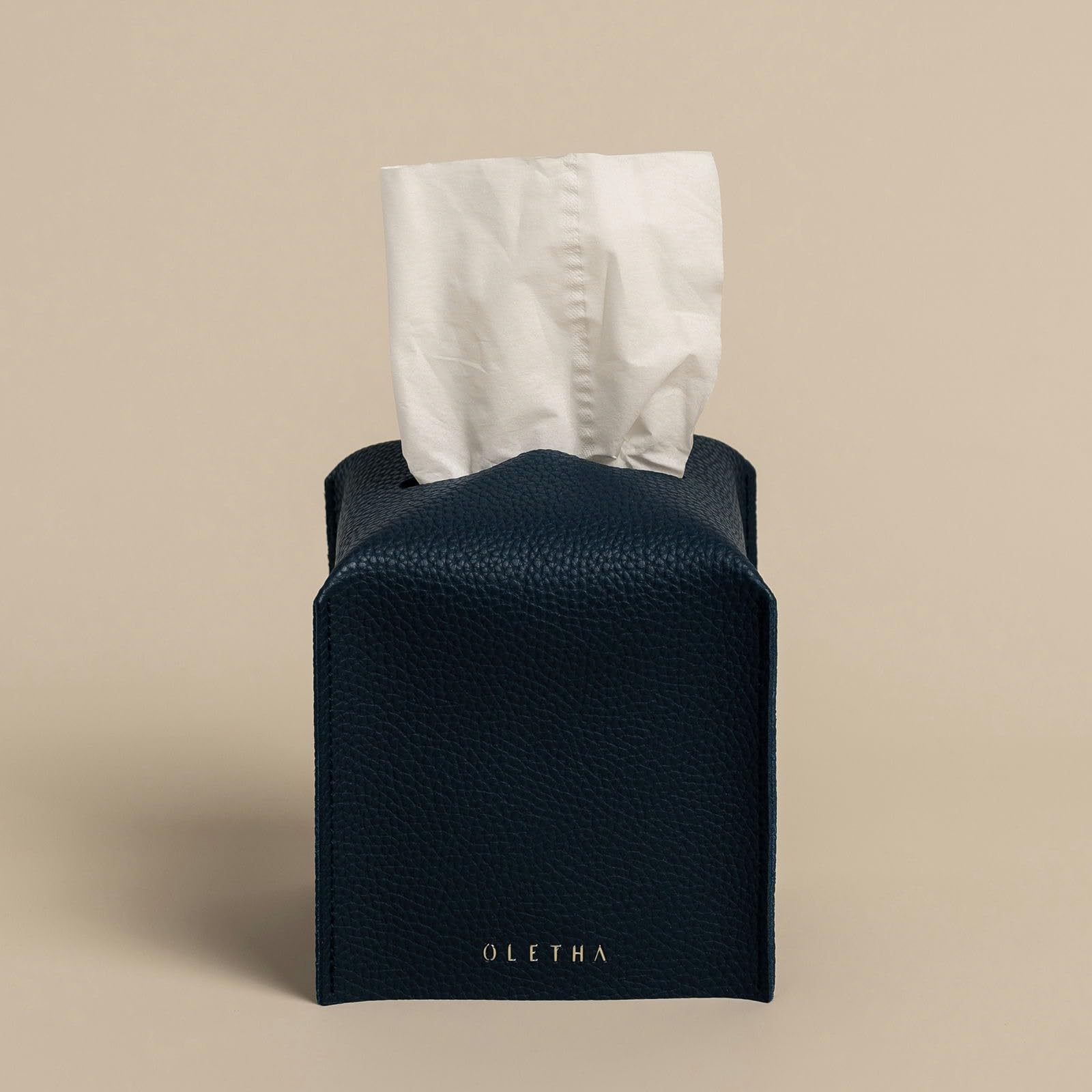 Navy Blue Tissue Box Cover - Aesthetic Decor -5