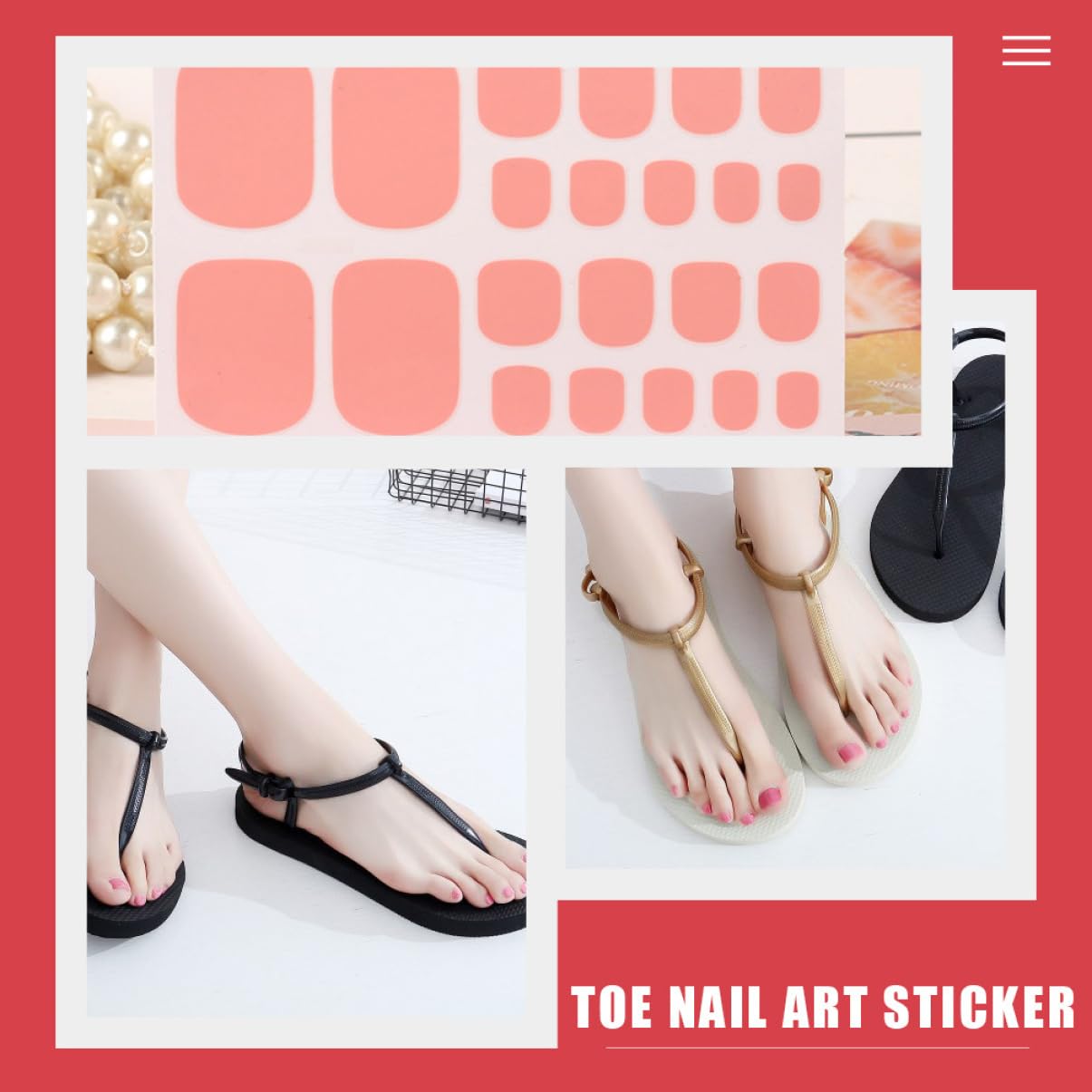 60fogli Adesivi Per Decorazione Unghie Dei Piedi Stickers Eleganti Per Nail Art Facili Da Applicare Design e Unico Perfetti Per Pedicure e Occasioni Speciali