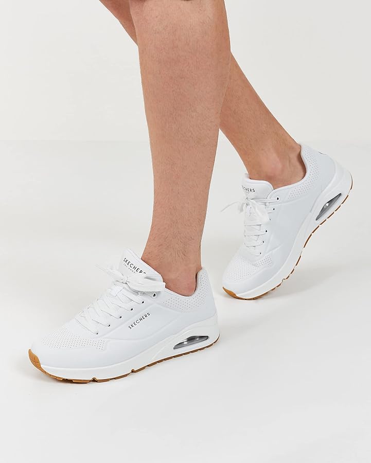 Amazon.com | Skechers Men's Uno-Stand on Air Sneaker, White