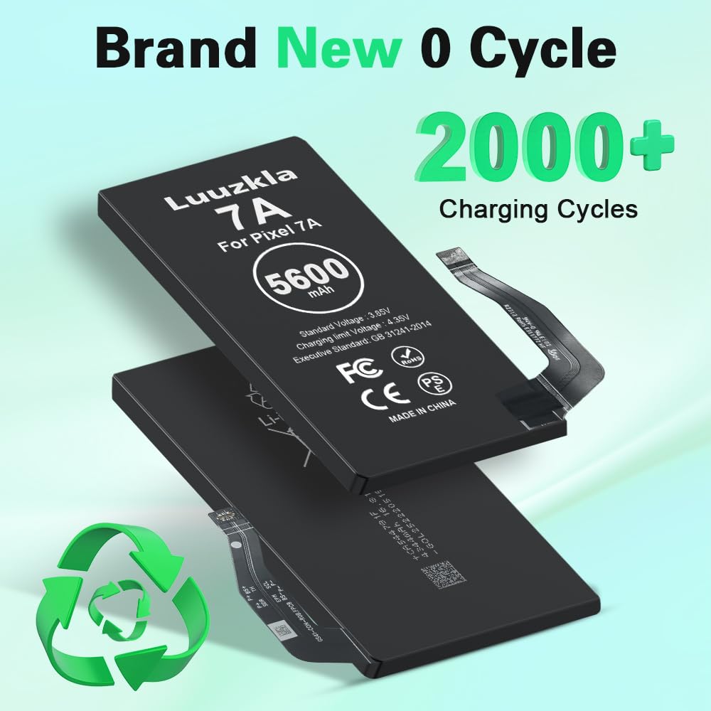 Compatible with Pixel 7A Battery, 5600mAh (New Upgrade) Super Capacity Battery Compatible with Google Pixel 7A GWKK3, GHL1X, G0DZQ, G82U8, with Full Tool Kits-24 Months Service