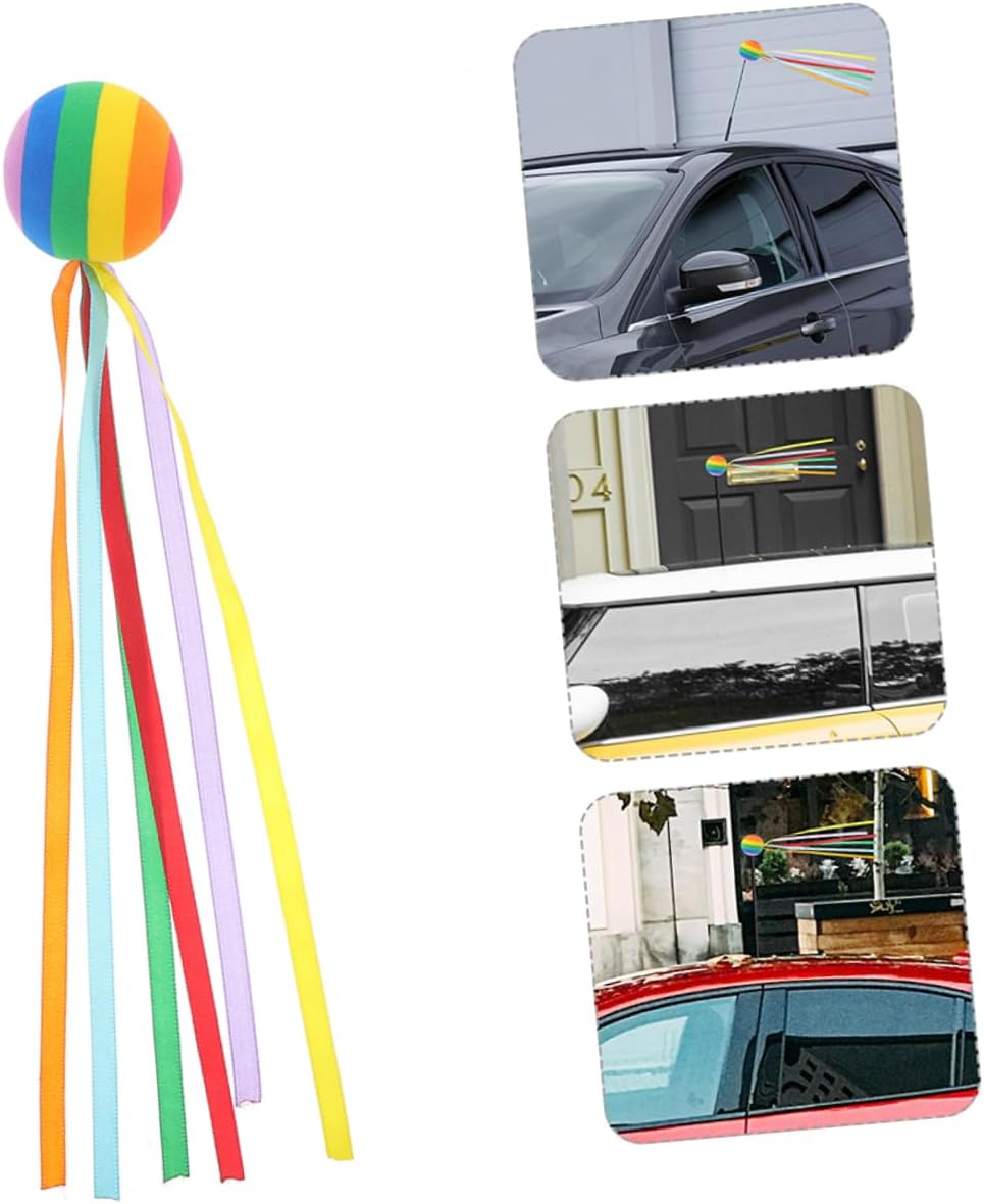 Alipis 4pcs Colorful Car Antenna Toppers Cute Decorative Balls for Vehicle Roof Weatherproof Automotive Accessories for Trucks and Cars