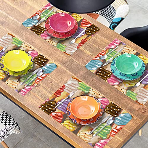 Set de table glace dessin animé x6 antidérapant résistant à la chaleur pour table à manger - 8
