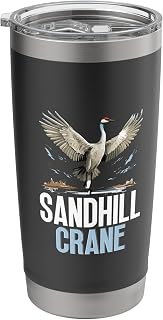 Sandhill Crane Birder Birding - Sandhill Crane Stainless Steel Insulated Tumbler
