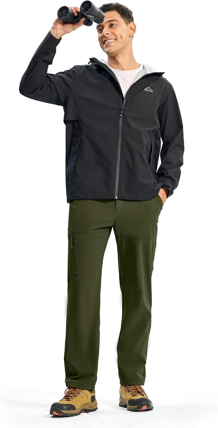 BGOWATU Men's Lightweight Hiking Travel Pants Quick Dry Water Resistant Athletic Joggers Zipper Pockets Cargo Workout Casual - Image 6