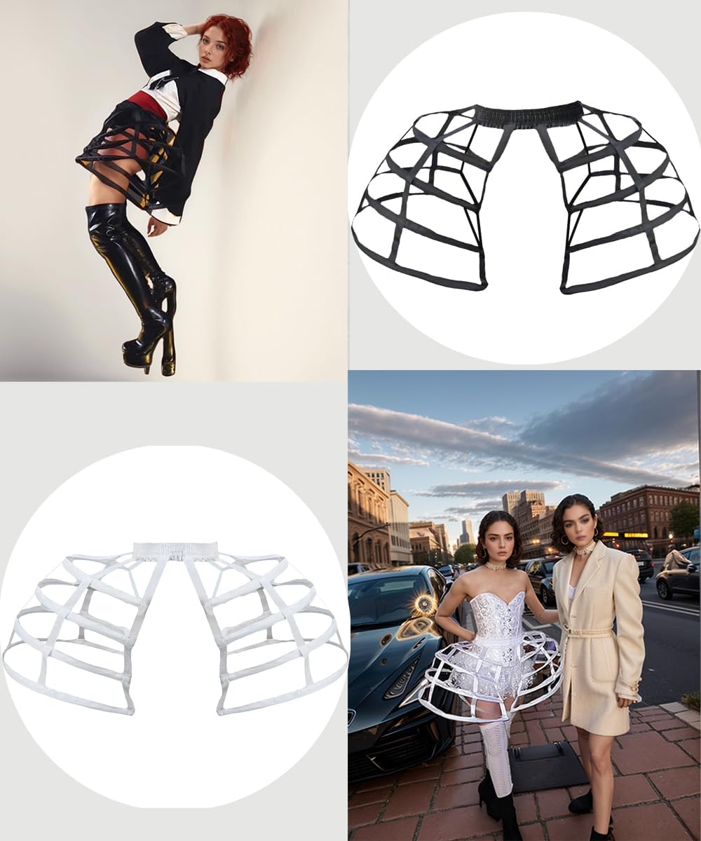 Hoop Skirt Petticoat Crinoline Women Victorian Cage Skirt Hoop Petticoat