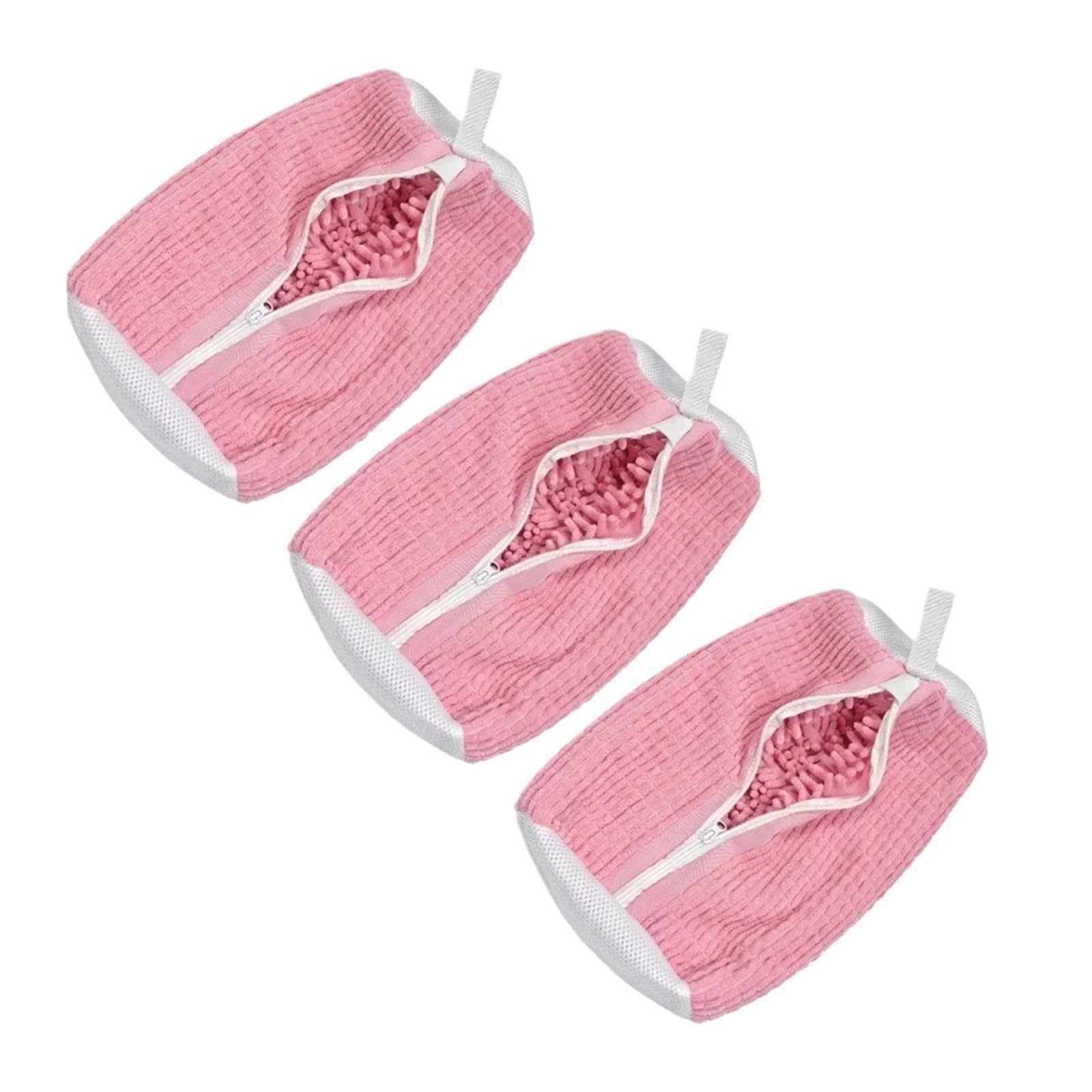 Borsa per lavatrice per scarpe 3 sacchetti multicolori for scarpe da bucato for lavatrice, asciugatrice, riutilizzabili(3pcs Pink)