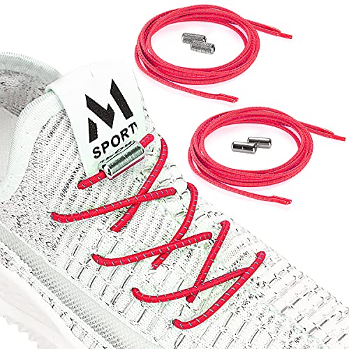 No Tie Reflective Shoelaces for Kids, Men, Women - Elastic Athletic Running Shoe Laces (2 Pairs) No Tie Reflective Shoelaces for Kids, Men, Women - Elastic Athletic Running Shoe Laces (2 Pairs)