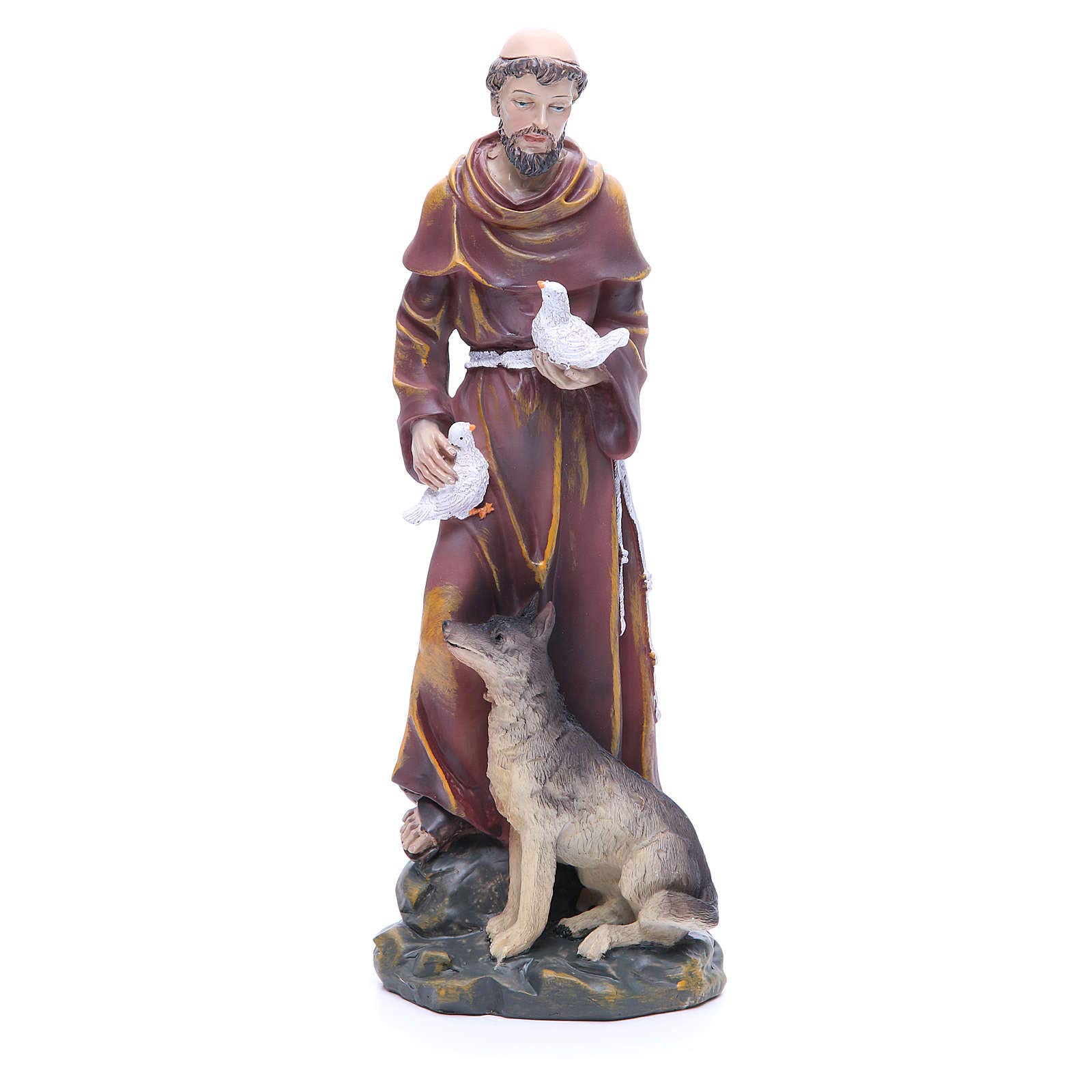 Holyart Statue in resina e PVC: Statua in resina San Francesco 30 cm