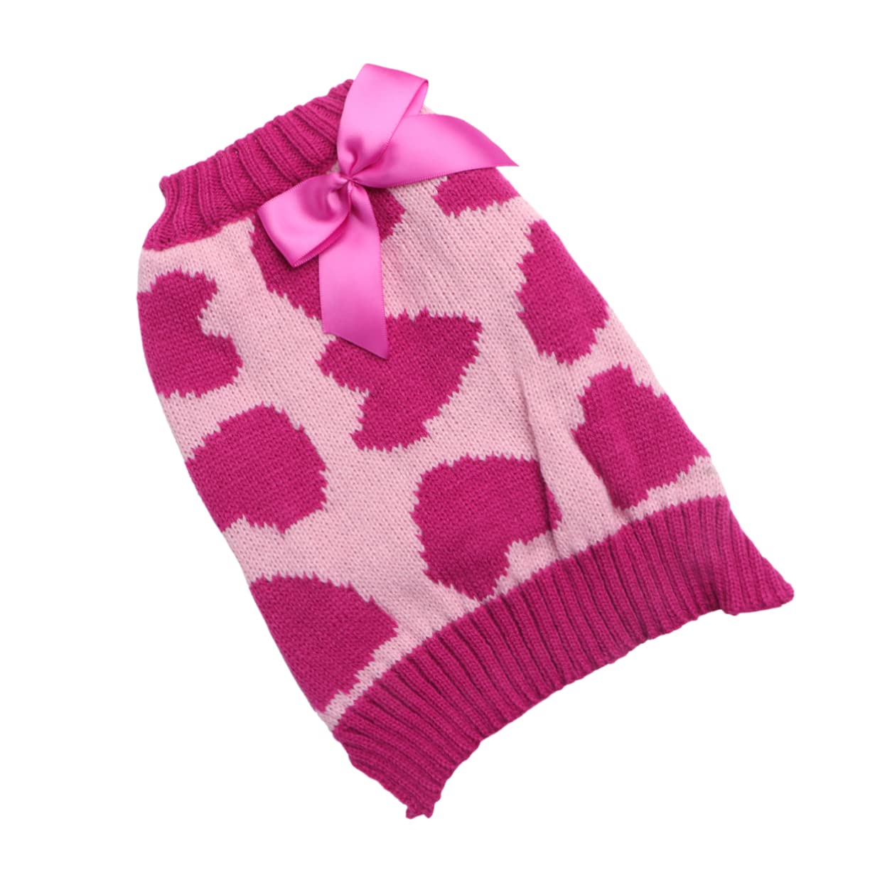 Toddmomy Pull Élégant pour Chien 3 Pièces Motif Cœur Confortable pour Les Fêtes Et Les Activités De Plein Air Taille XS (Rose)