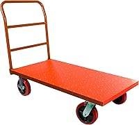 Vista 11 de 5Seconds Carrito de plataforma de plataforma plana 3300LB Dolly industrial resistente 60 "x 30" camión de empuje de mano súper resistente de cama