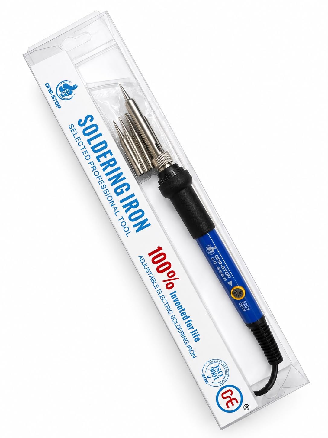 60W Professional Soldering Iron Kit, 60W, Temperature Adjustable, Fast Heating, with 5 Iron Bits-picture-28
