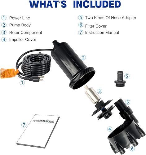 Miniatura 6 de OYO WATER Bomba sumergible grande para estanque en línea al aire libre de 5000 GPH Bomba de agua de cabeza alta para la circulación de agua de