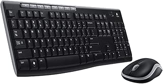 Logitech Wireless Combo Mk270 With Keyboard And Mouse, Black
