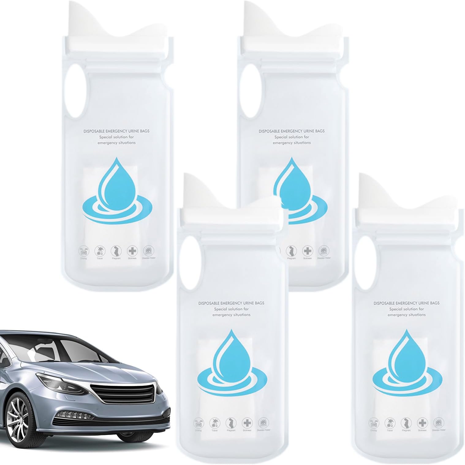 Urine for Men, with Large Funnel and Large Volume Container, 700 ml Car Urine and Vomiting - For Car, Road Travel, Camping, Traffic Jam, Hiking, Picnic, Outdoor, Home, Pregnant Women