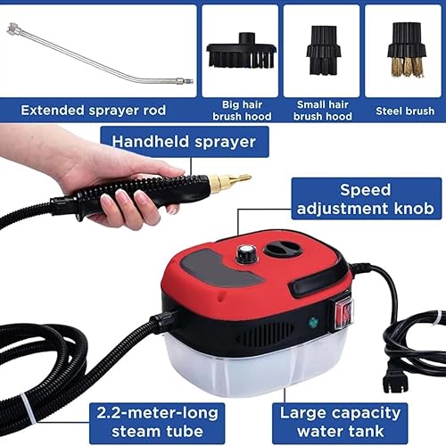 Miniatura 3 de Versora Pro - Limpiador de vapor para automóvil de 2500 W, máquina portátil de alta temperatura, 2500 W, limpiador de vapor a presión de alta