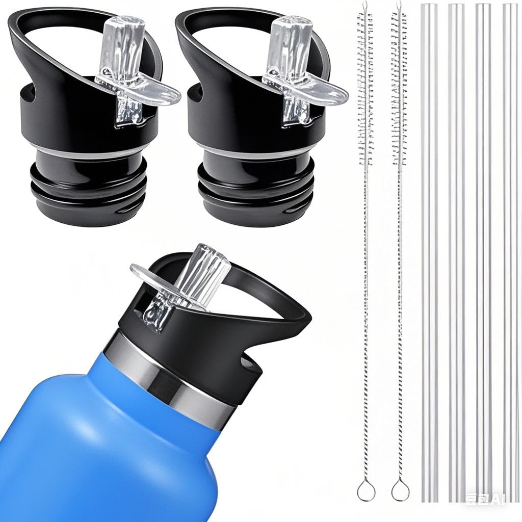 2 Stück Auslaufsichere Becherdeckel Mit Strohhalmen - Perfekt Für Unterwegs, Sport Und Schule