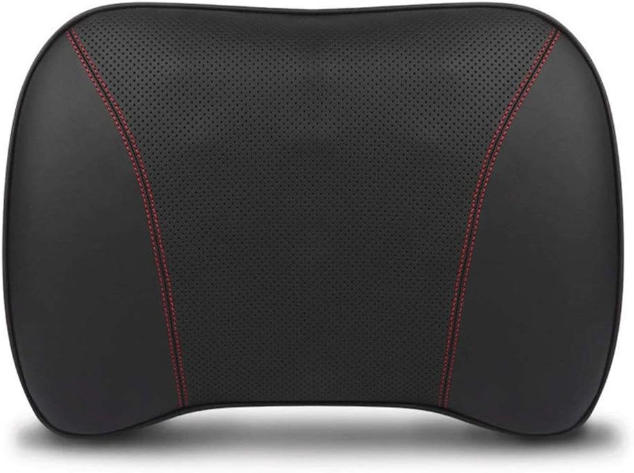 Lumbar Pillow Pillow Car Memory Cotton Leather Neck Pillow Car Pillow Pillow Car Supplies(C)