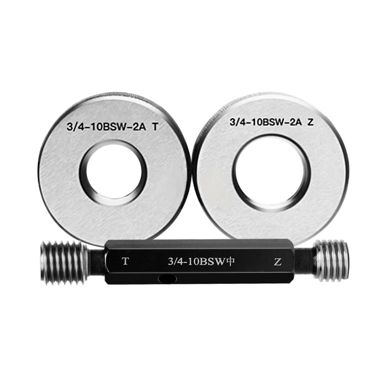 1 Juego de calibre de anillo de rosca estándar, herramienta de inspección GO NOGO de 1/4 a 1 pulgada(Ring Gauge 5/32-32)