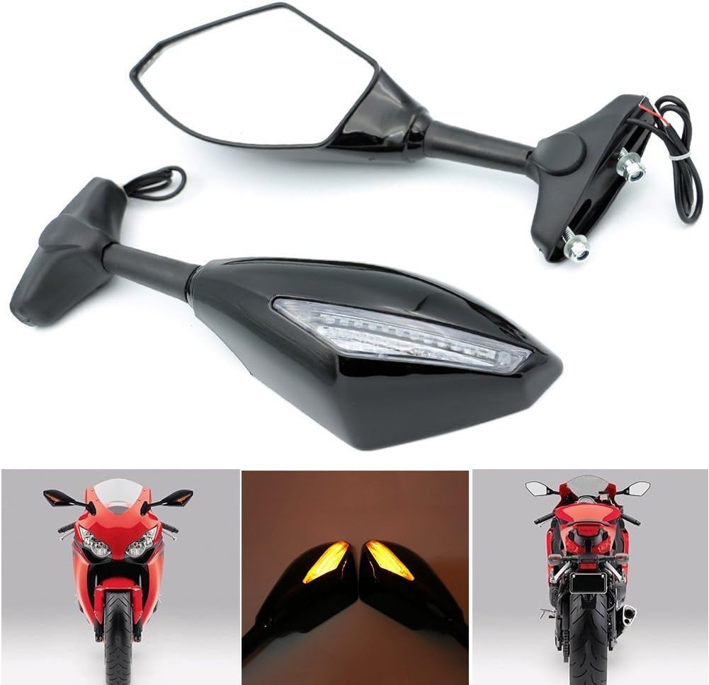 Black Sport Racing Rearview Side Mirrors For Suzuki GSXR 600 750 1000 Hayabusa E - Foto 4
