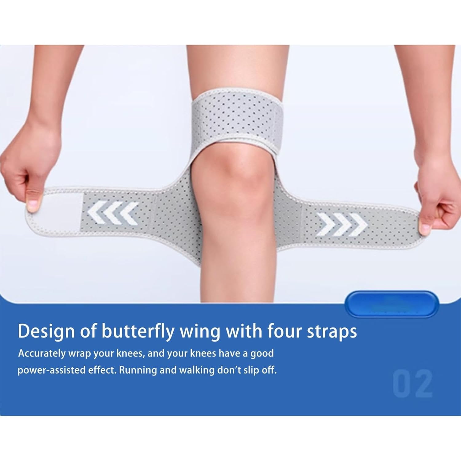 Genouillère ajustable de protection du genou pour le sport Genouillères Puissant Protecteur de Jambe, Support Articulaire du Genou Antidérapant et Élastique