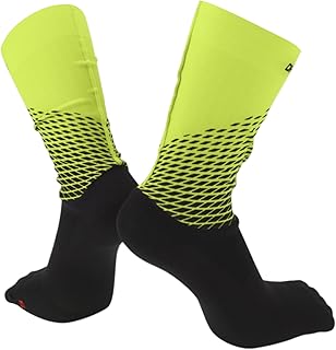 Calcetines de ciclismo que absorben el sudor, antiolor, antifricción, para exteriores, talla S, neutros y universales, 1 par de bloques de color