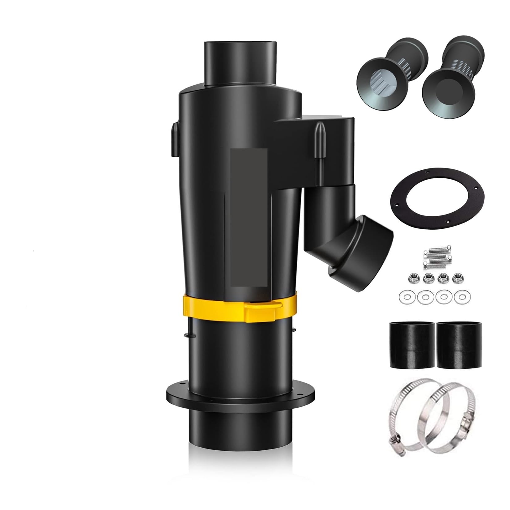 Separador ciclónico, colector de polvo, extractor de polvo con 2 filtros, aspirador for carpintería, cenizas domésticas.