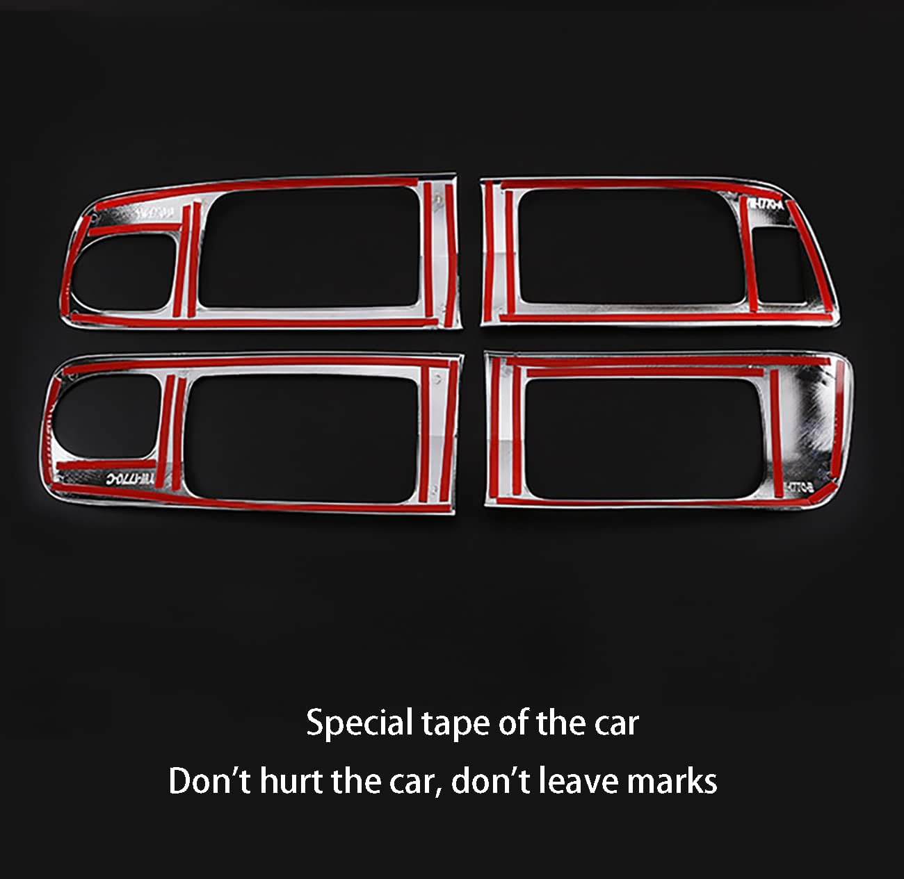 Car Accessories Fit for Toyota Tundra 2014-2021 Not fit Double Cab Mode Inner Door Handle Frame Panel Cover Trim (Glossy Chrome Style) ABS 4PCS