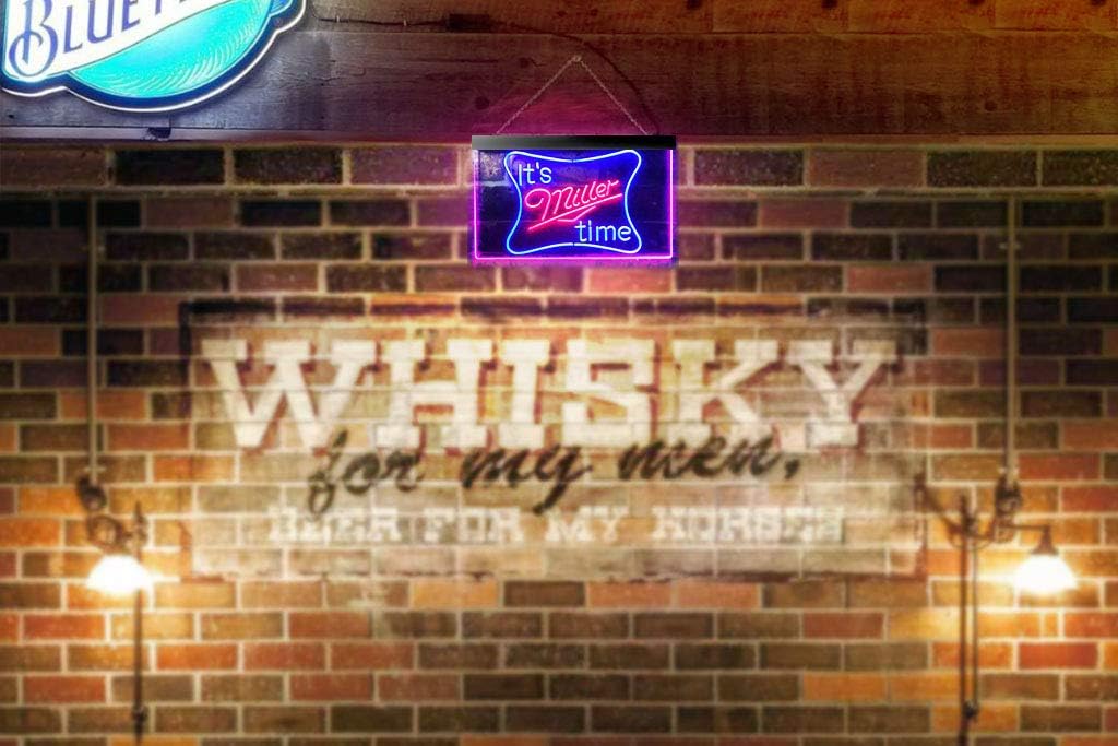 Prоmо 40% оƒƒ zusme It's Miller Time Beer Bar Novelty LED Neon Sign Blue + Red W16 x H12 Crеаtіvе Prоduсt zusme It's Miller Time Beer Bar Novelty LED Neon Sign Blue + Red W16 x H12