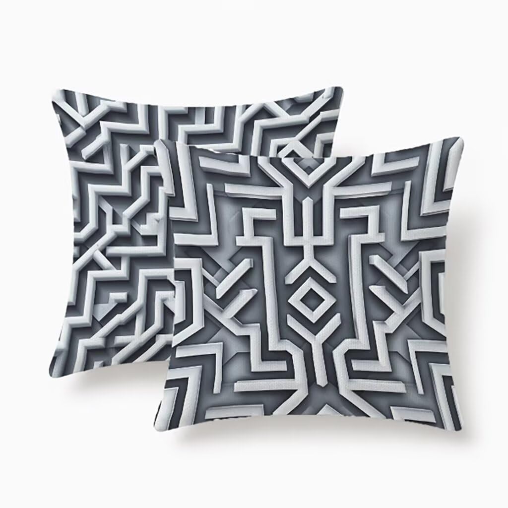 Housse de coussin extérieur 50x50 anti humidité avec zip