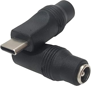 Traovien USB C to DC Power Adapter, 2PCS USB Type C Male to DC 5.5x2.1mm Female 5V Connector Power Charging Adapter for Laptop PC Compatible Devices PC, Cellular Phones