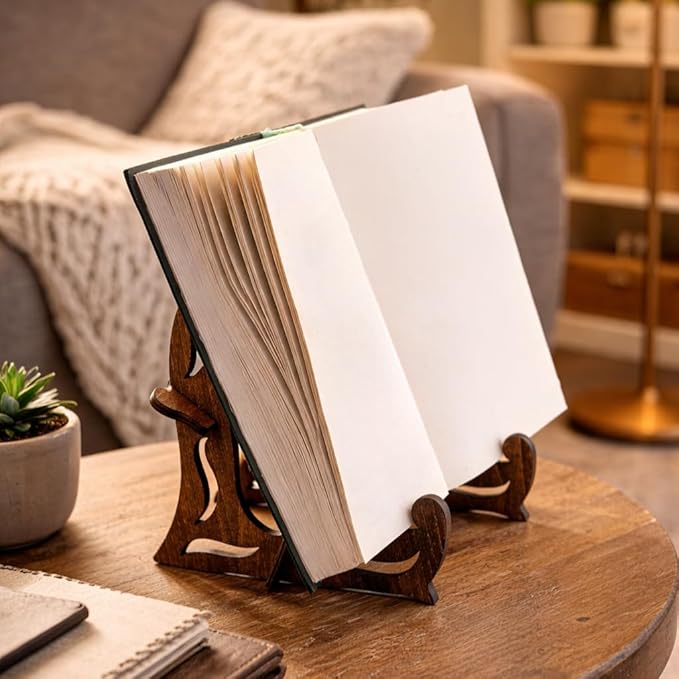 Soporte de madera para tablet, libros y decoración miniatura 2