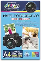 Papel Fotográfico A4 240G, OFF PAPER, Pacote com 50 folhas