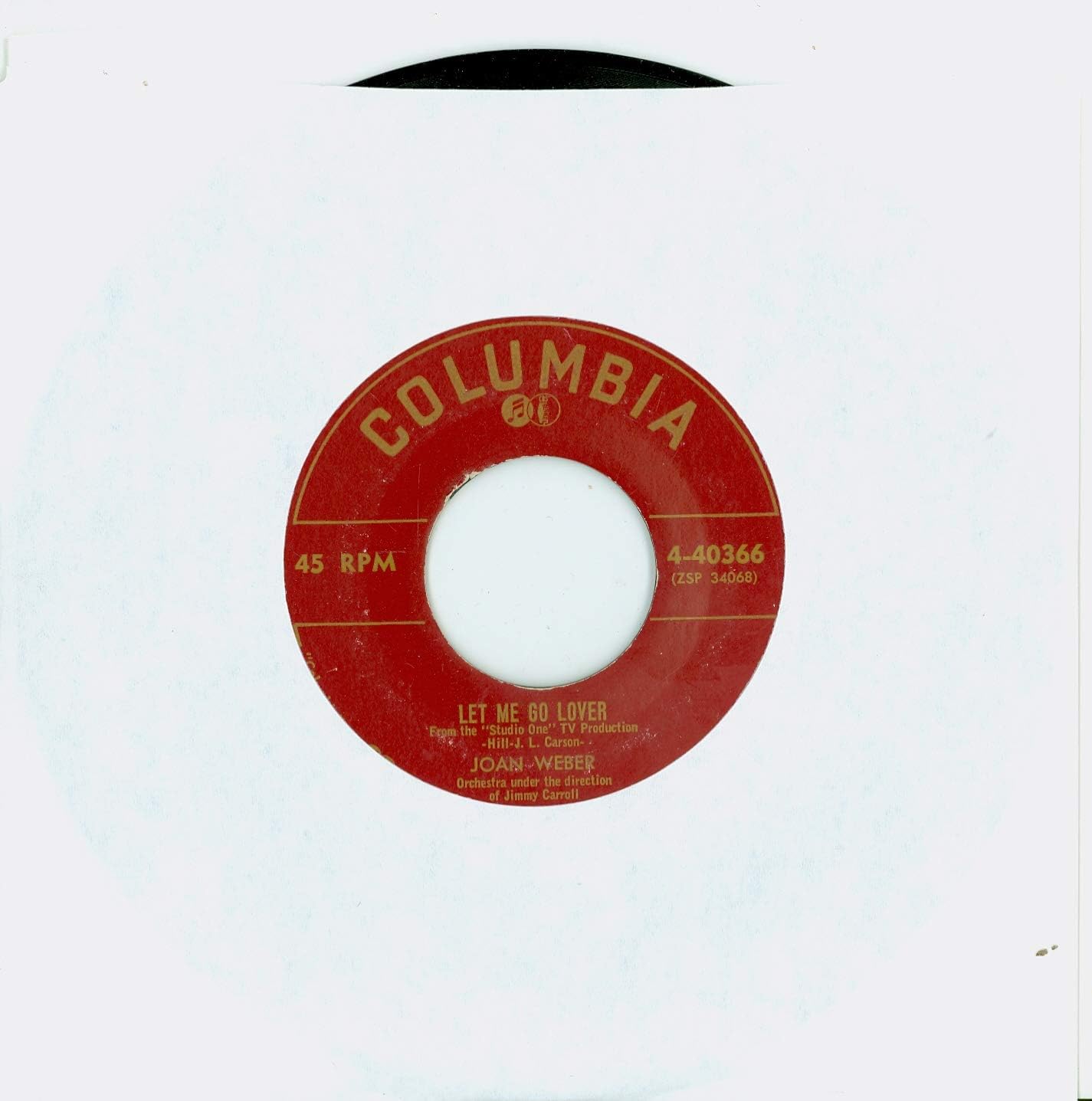 Let Me Go Lover Joan er (Columbia Records 1954) Near