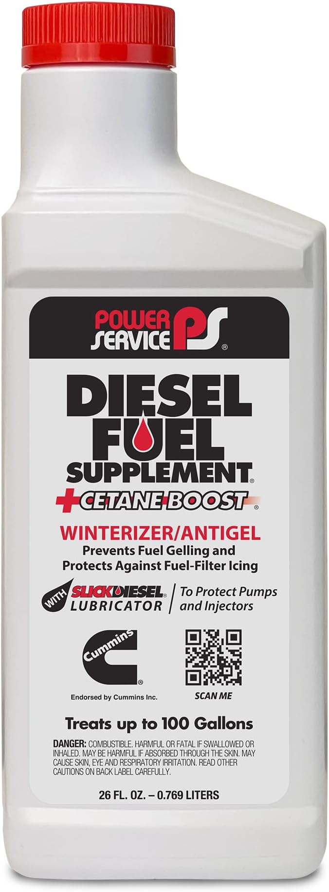 Power Service Diesel Fuel Supplement +Cetane Boost - 26 Ounce (Pack of 12)